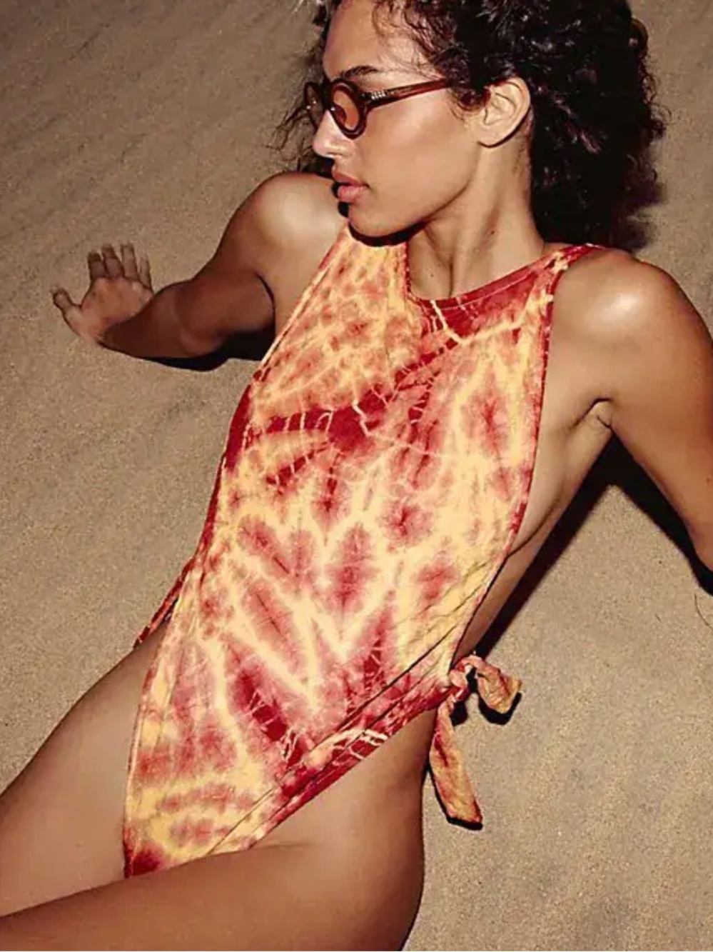 free-est Pamela Tie-Dye One-Piece Swimsuit Sz S